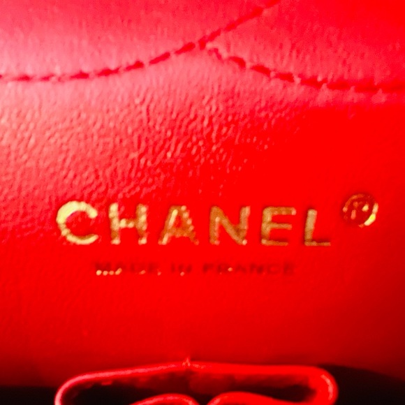CHANEL JUMBO DOUBLE FLAP RED quilted caviar leather handbag - Picture 14 of 17